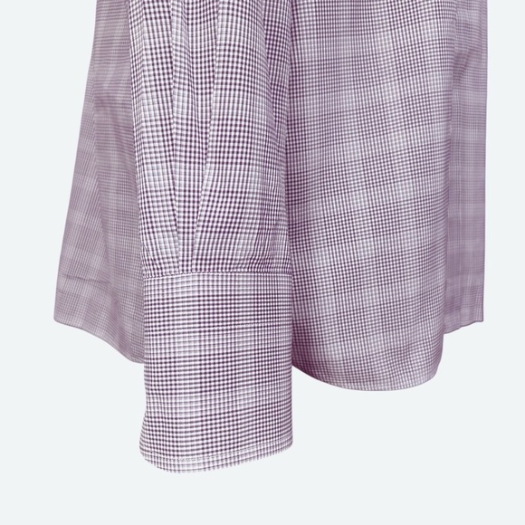 TOM FORD Glen Check Shirt 44 Neck 17.5" Prince of Wales Cotton Poplin - Picture 10 of 16